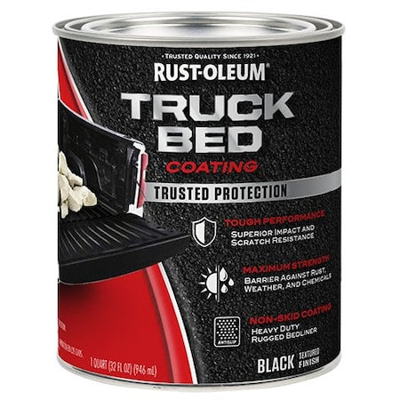 Truck Bed Coating, Black, Water Base, 1 qt
