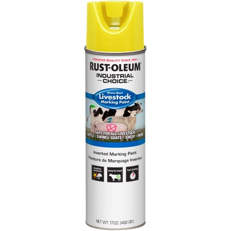 Livestock Marking Paint, Fluorescent Yellow, Water, 17 Oz