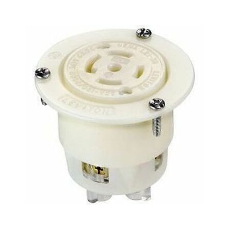 LockingReceptacle, 30A, 3hp, 120/208VAC, Wht