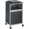 Lectern, Steel, Black, 49-3/4x28-3/4x22