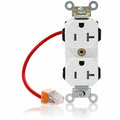 PlugsandReceptacles, 20A, 125VAC, Wht, Nylon