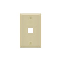 WallPlate, Blank Keystone, 1 Hole, Ivory