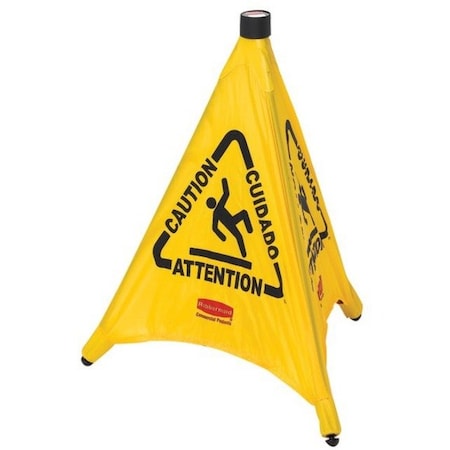 pop-up safety cone, 20 in H, 21 in W, FG9S0000YEL