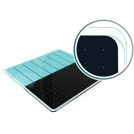Board and wall fixing, 14 in, Tempered Glass Frame, Teal