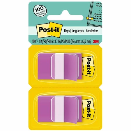Sticky Flags, 1 x 1-3/4 In., Purple, PK2