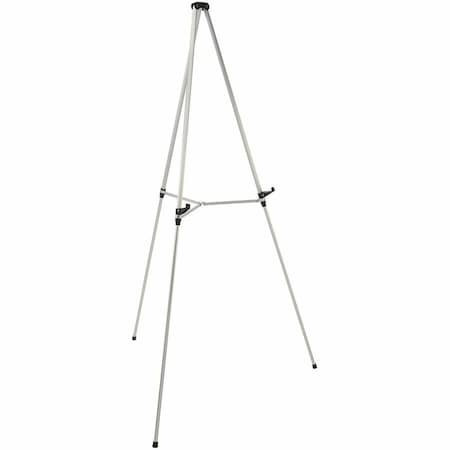 Portable Telescoping Display Easel, Silver