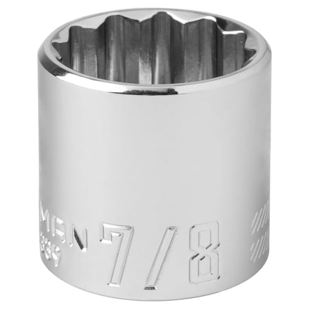 Sockets, 7/8" S x 3/8" Drive S SAE 12 Po
