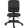 Fabric Task Chair, 21 1/2-, Armless, Black