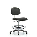 Clean Room Chair Med Ben Chair,Vin,Chrm,CF,Cast,Gry,CL10, 22"" to 29"" Height, Vinyl, Charcoal