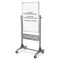 Combination Board, Cork, 40 in, 30 in, Aluminum Frame, White