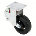 Plate Caster, Rigid, Rubber, 8 1/2"H