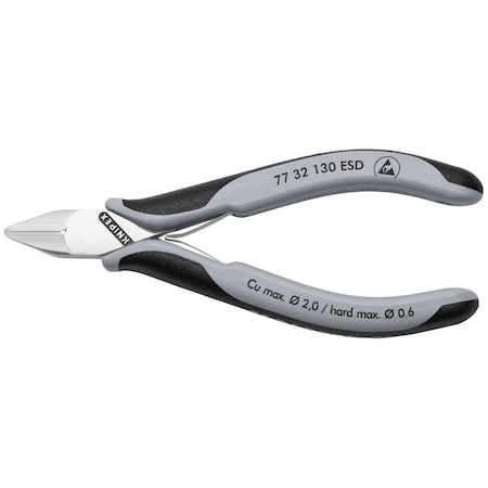 Electronics Diagonal Cutters, 5 1/4 in L