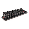 3/8 in Drive Flex Impact Socket Set, Metric, SAE, 21 pcs