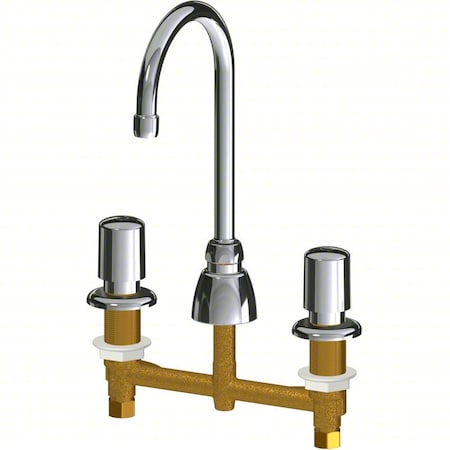 Handle-Operated Faucet, Deck, Manual, Metal