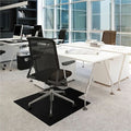 Advantagemat Black Vinyl Lipped Chair Mat for Carpets - 36" x 48"