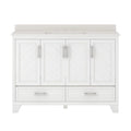 Vanity,w/Engineered Sto,48 in,White Oak