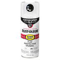 Rust Preventative Spray Paint, White, Flat, Solvent, 12 Oz
