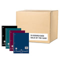 Case of Wirebound Notebooks, 10.5"x8", 1 Sub, 120 sht, Asstd. Cover Colors, College Ruled w/Margin, PK24