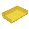 Economy nesting shelf bin, Plastic, Yellow, 4 in H, 16 1/2 in W, 11 5/8 in L