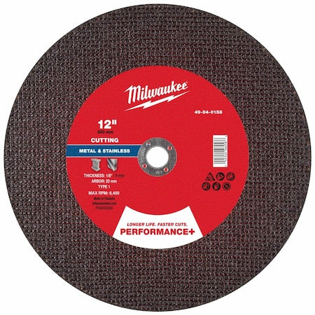 Cut-Off Wheel, 20mm Sz, 12" dia.