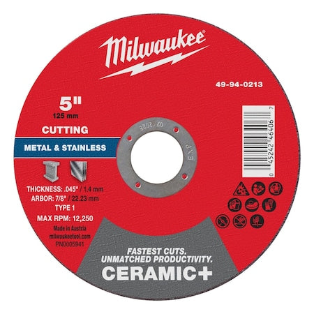 Cut-Off Wheel, 7/8" Sz, 5" dia.