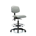 High Bench Chair Desk Chair, Fabric, RT Tilt AA Casters, Bur, No Arms, 26" to 35" Height, Fabric, Dove