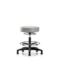 Vin Stool without Back-Medium Bench Ht with Chr Foot Ring and Stat Glides in Dove Trailblazer Vin