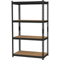 2300 Riveted Steel Shelving 4-Shelf Unit, 18D x 36W x 60H, Black