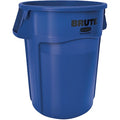 BRUTE 44 gal Round Heavy Duty Plastic Can, Blue, None, Plastic, Not Applicable