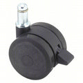 Stem Caster, 75 lb. Load, Black Wheel