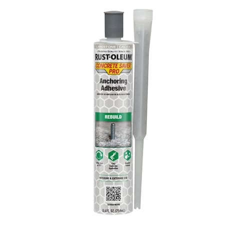 Structural Anchoring Adhesive, 8.6 fl oz Container Size Cartridge, Includes Nozzle
