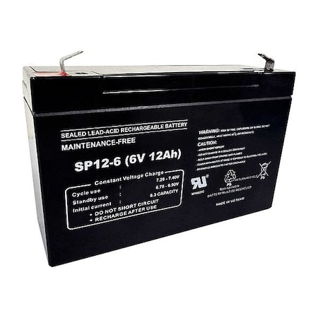 Battery, SLA, DC 6V, 12Ah (Formerly LumaPro)