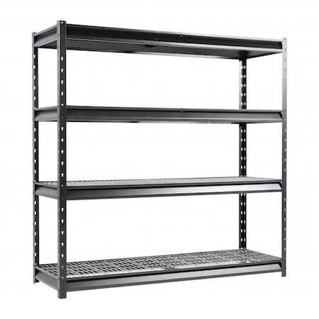 Atlas 4-Tier 72 in.W x 24 in.D x 72 in.H Heavy Duty Garage Shelving Load 8000 Lbs, Hammertone