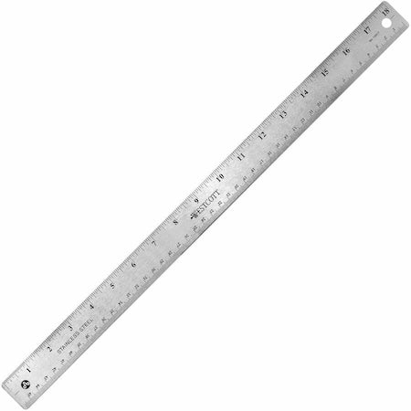 Ruler, Stainless Steel, 18 In.
