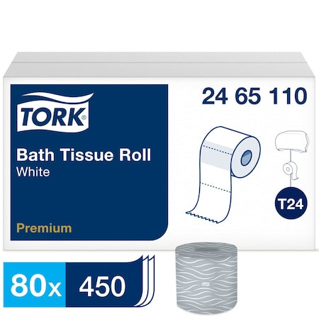 Standard Core, 2 Ply, 450 Sheets, White, 80 PK