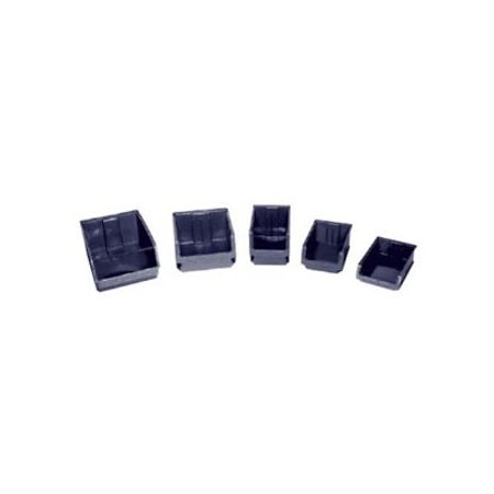 Shelf Storage Bin, Polypropylene/Polyethylene, Black, 11.9 in H, 12 3/8 in W, 19 3/4 in L