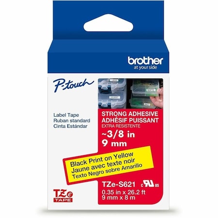 Label/Ribbon Cartridge, Yellow, 3/8 in W