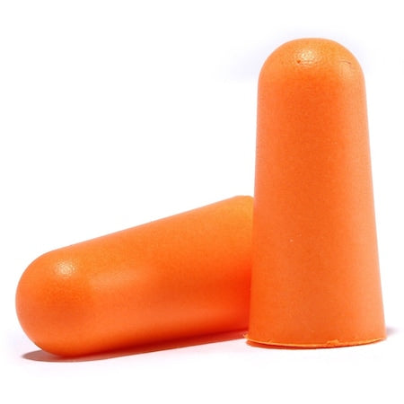Ear Plugs, Disposable, 33 dB, Orange, PK200