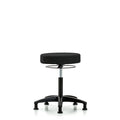 Rutledge Fabric Stool without Back - Medium Bench Height with Stationary Glides in Black Fabric