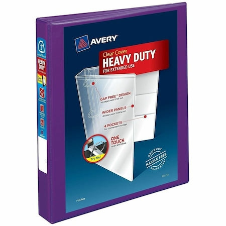 Heavy-Duty View 3 Ring Binder, 1 in