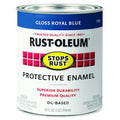 Interior/Exterior Paint, Gloss, Oil Base, Royal Blue, 1 qt