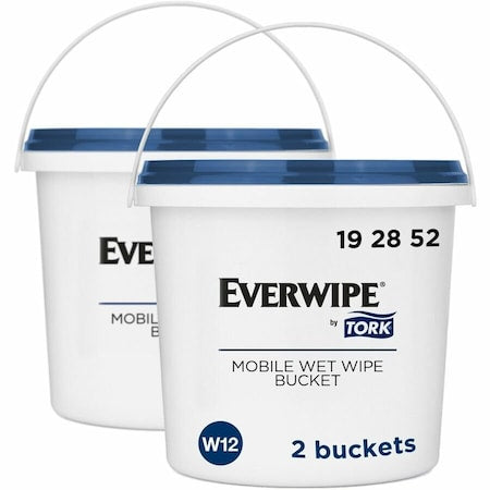 Wet Wipe Dispenser, Plastic, 12" H, Wht, PK2