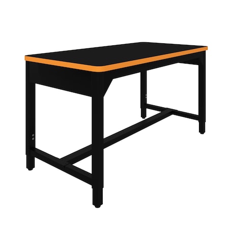 Lab Workbench,Top 72""x36"" Black/Carrot
