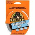 Double Sided Film Tape: 1 3/8 in Roll Wd, 8 yd Roll Lg, 14 mil Thick, Rubber, Gray