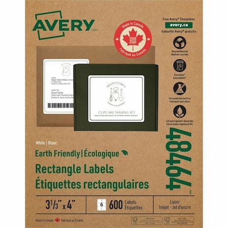 Recycled Shipping Label, PK600