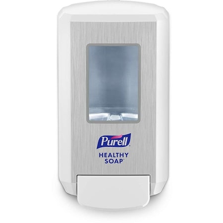 Soap Dispenser, Wall Mount, Manual, Push-Style, White