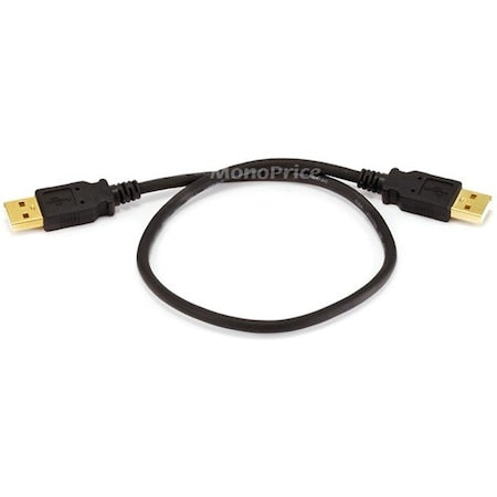 Standard USB Cable, Black, 18in L