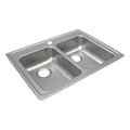 Bowl Drop-In Sink,29""x22""x6.5"",Gray