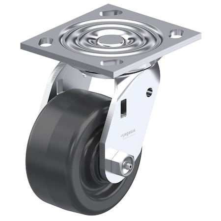 NSF-Listed Plate Caster, 800 lb. Ld Rating, Roller