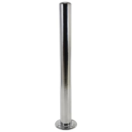 Bollard , 42 1/8 in H, Silver
